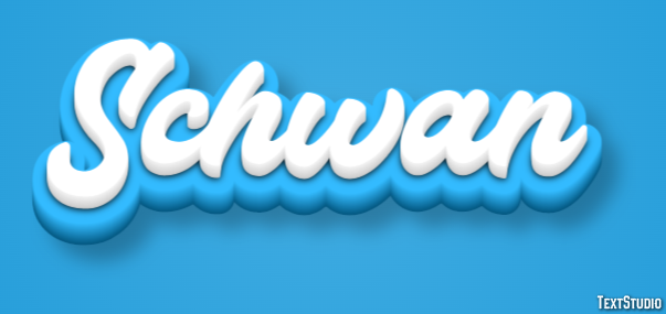 Schwan Texteffekt