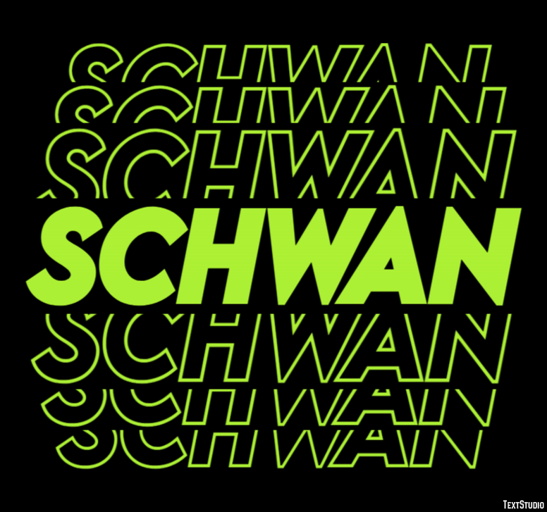 Schwan Texteffekt