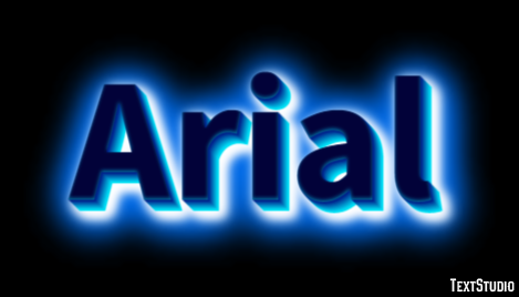 Arial Effetto testo