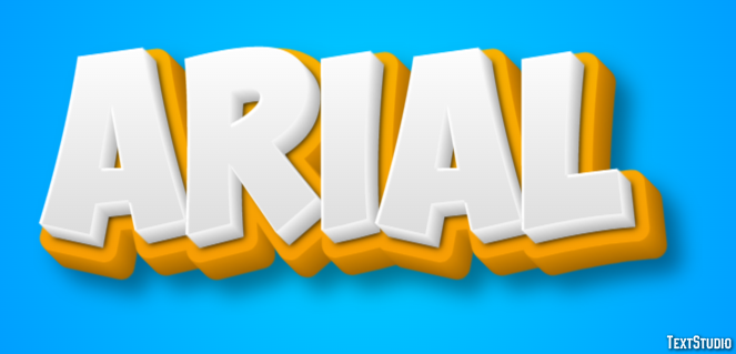 Arial Text Effect