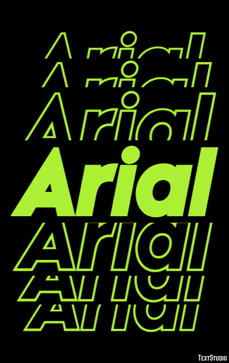 Arial Text Effect