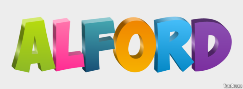 Alford Text Effect