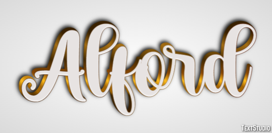 Alford Эффект текста