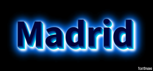 Madrid Effetto testo
