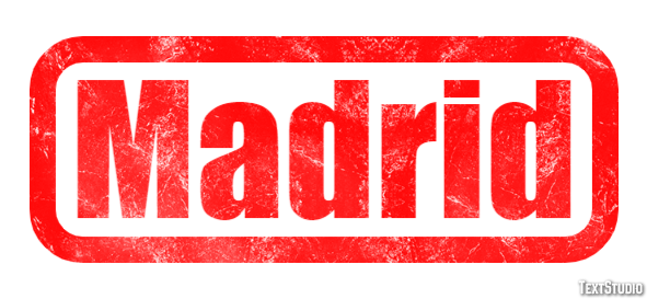 Madrid Effetto testo