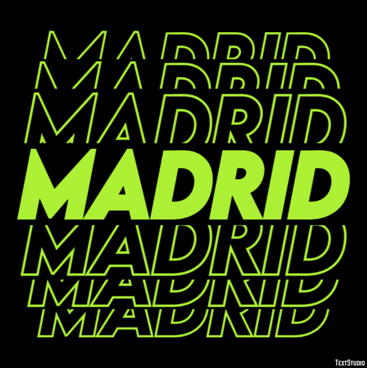 Madrid Efecto de Texto
