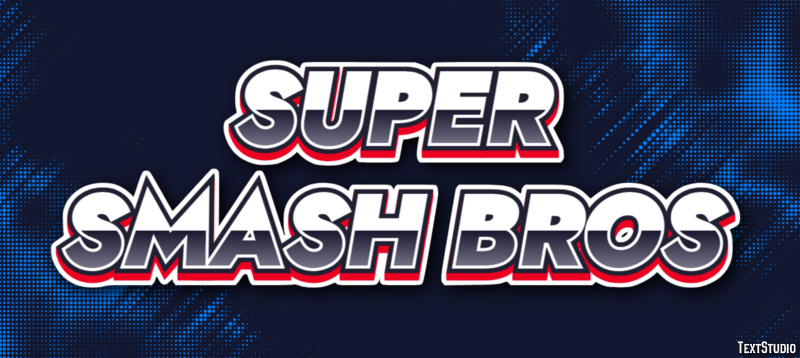 Super Smash Bros Efecto de Texto