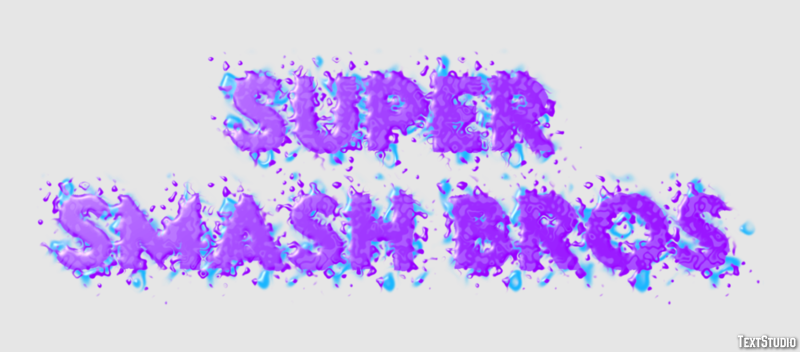 Super Smash Bros Efecto de Texto