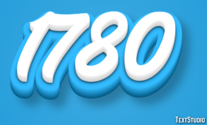 1780 Text Effect
