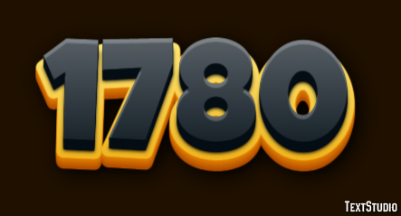 1780 Text Effect