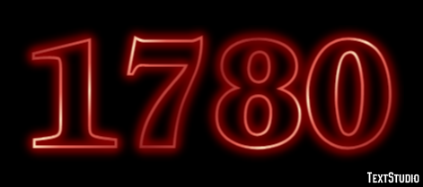 1780 Text Effect