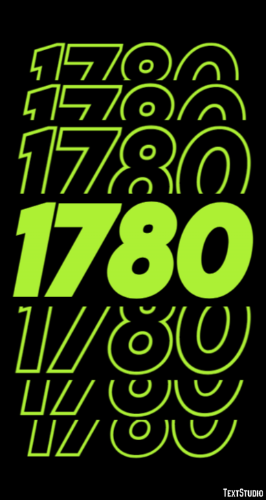 1780 Text Effect