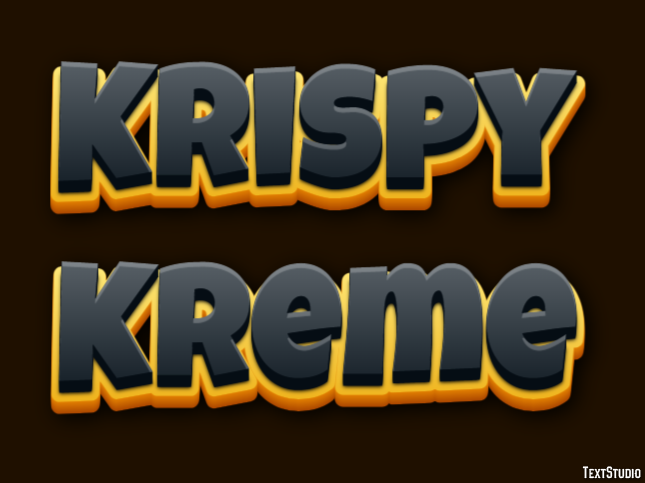 Krispy Kreme Tekst Effect