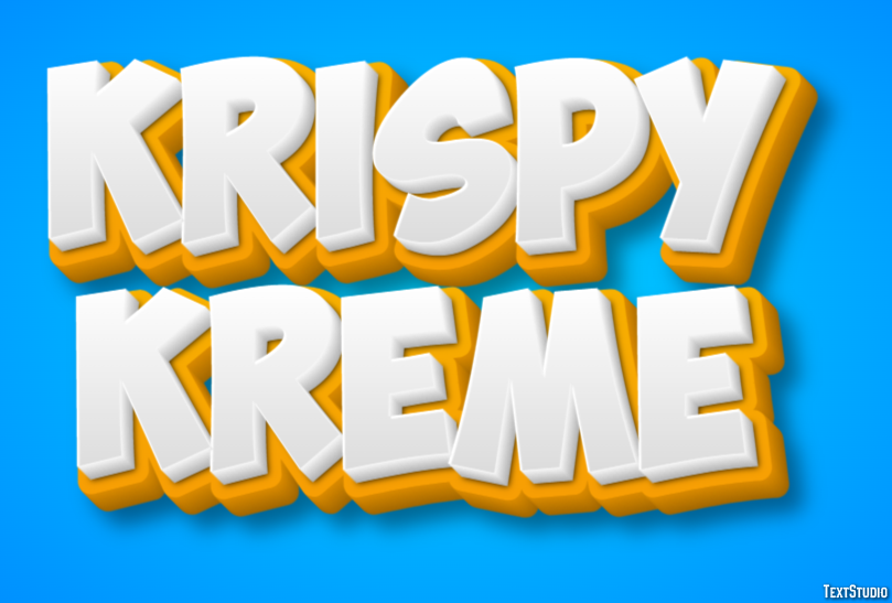 Krispy Kreme Texteffekt