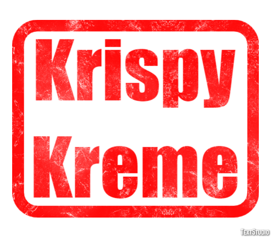 Krispy Kreme Efecto de Texto