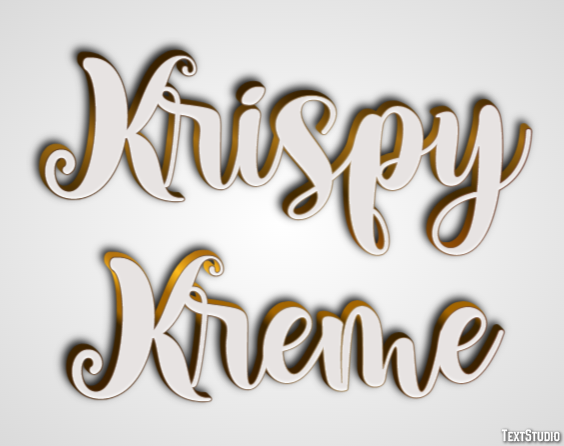 Krispy Kreme Texteffekt