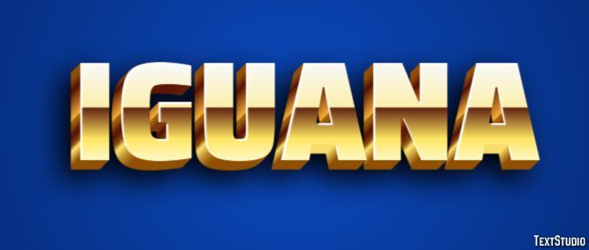 Iguana Efecto de texto
