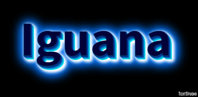 Iguana Efecto de texto