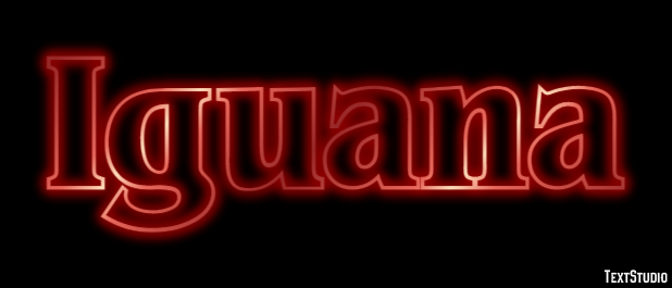 Iguana Efecto de texto