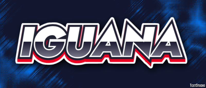 Iguana Efecto de texto