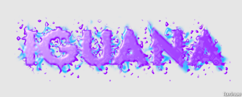 Iguana Efecto de texto