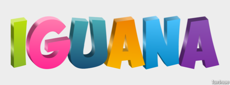 Iguana Efecto de texto