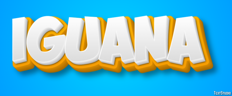 Iguana Efecto de texto