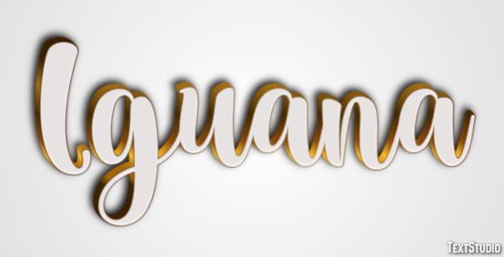 Iguana Efecto de texto