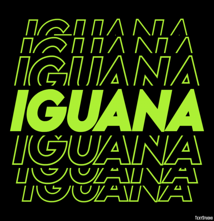 Iguana Efecto de texto