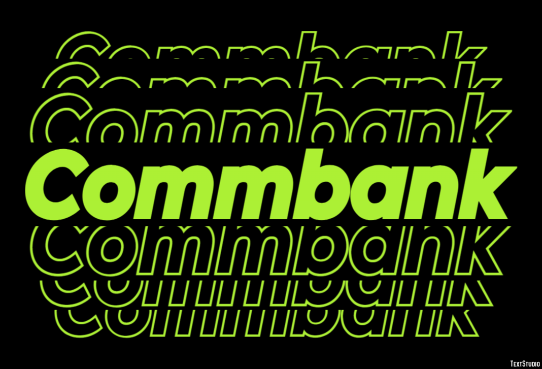 Commbank Tekst effect