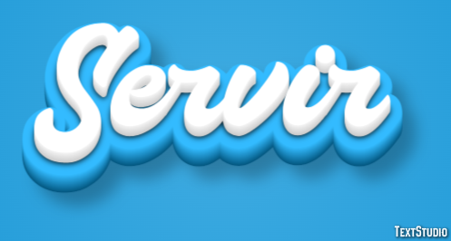 Servir Efeito do texto