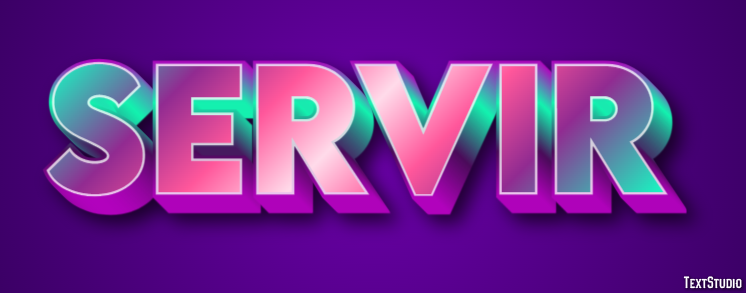Servir Efeito de texto