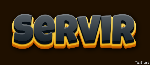 Servir Efeito do texto
