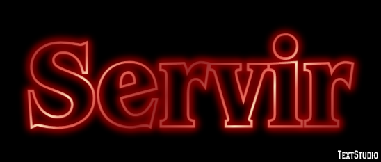 Servir Efeito do texto