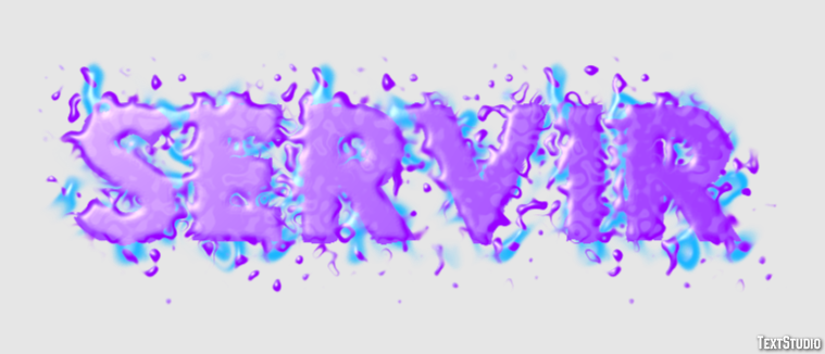 Servir Efeito do texto