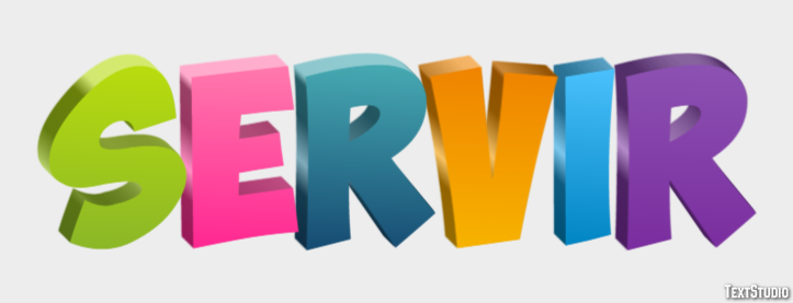 Servir Efeito do texto