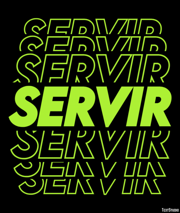 Servir Efeito do texto