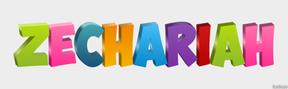 Zechariah Text Effect