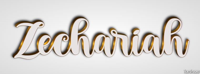 Zechariah Text effect