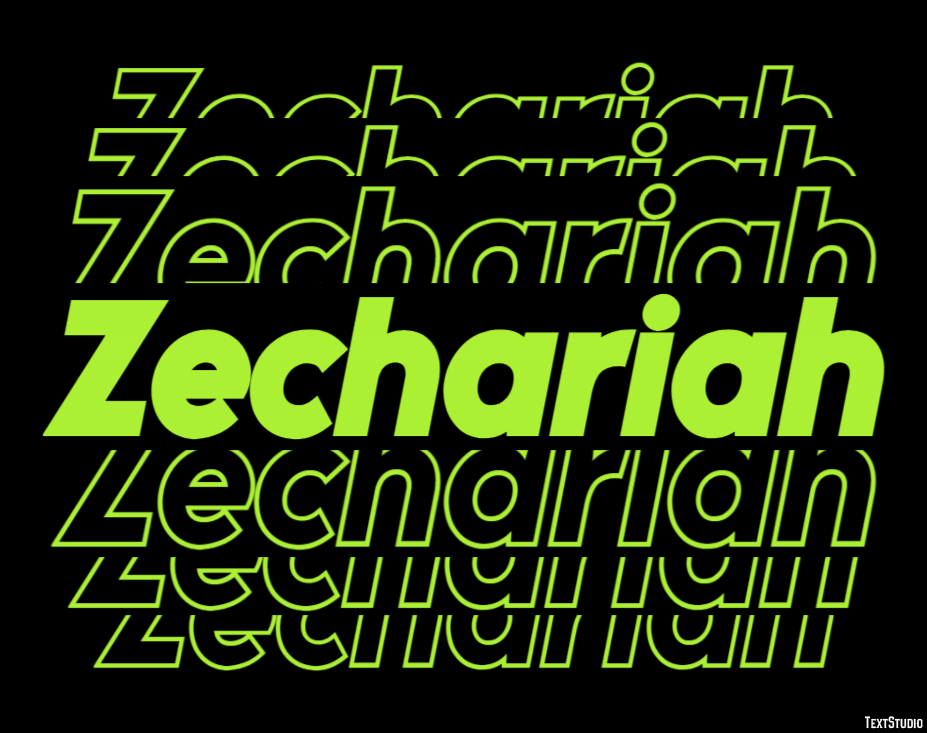 Zechariah Text effect