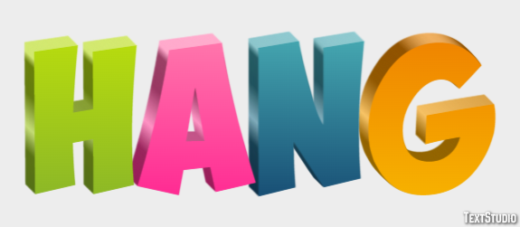 Hang Efeito de texto