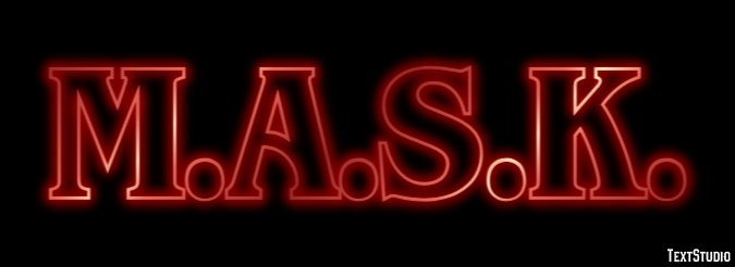 M.A.S.K. Text effect