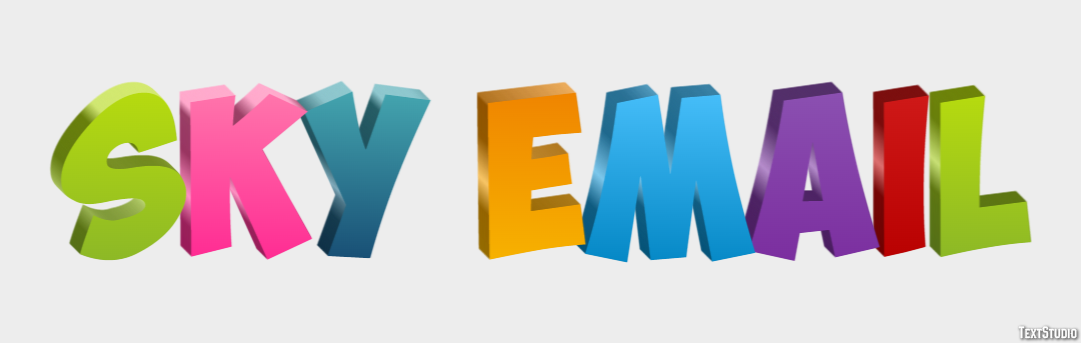 Sky Email Text Effect