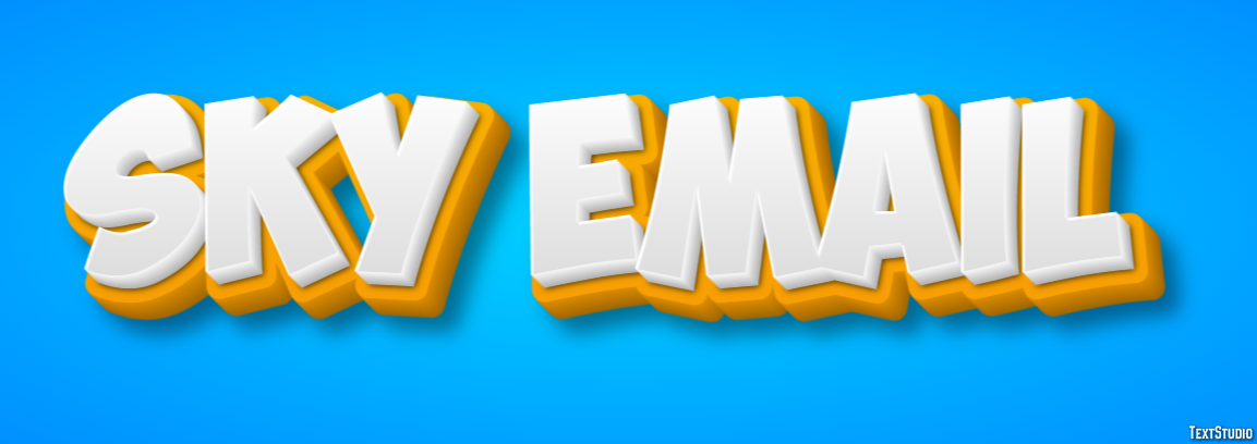 Sky Email Text Effect