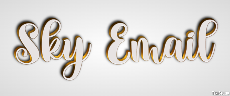 Sky Email Text Effect