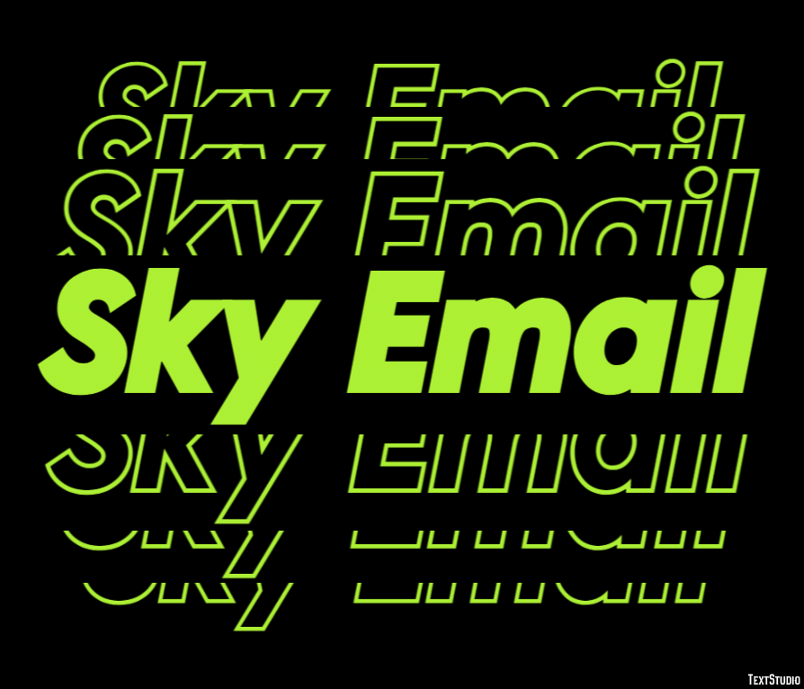 Sky Email Effetto testo
