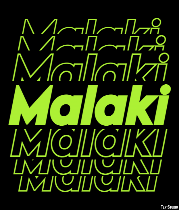 Malaki Texteffekt