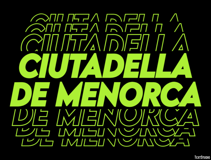 Ciutadella de Menorca Efekt tekstowy