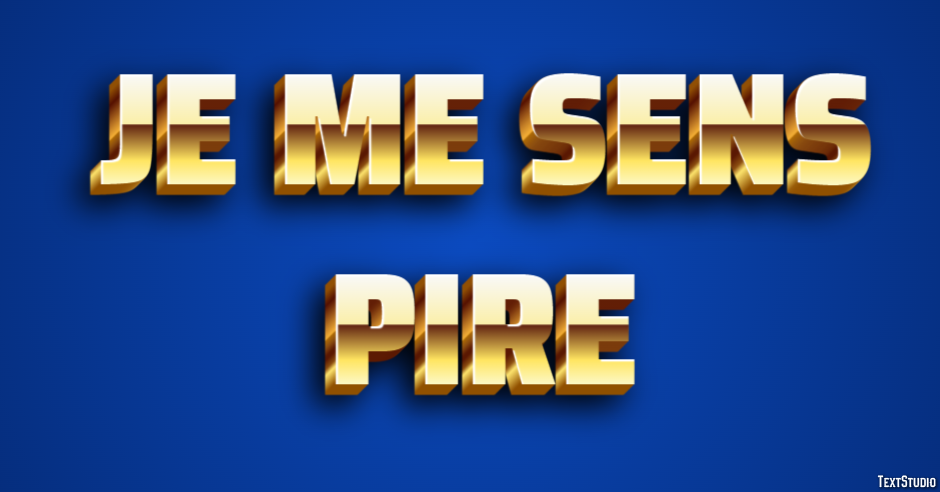 Je me sens pire Effet de Texte