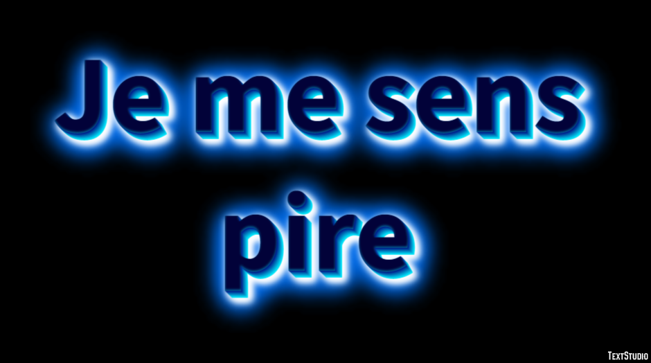 Je me sens pire Effet de Texte